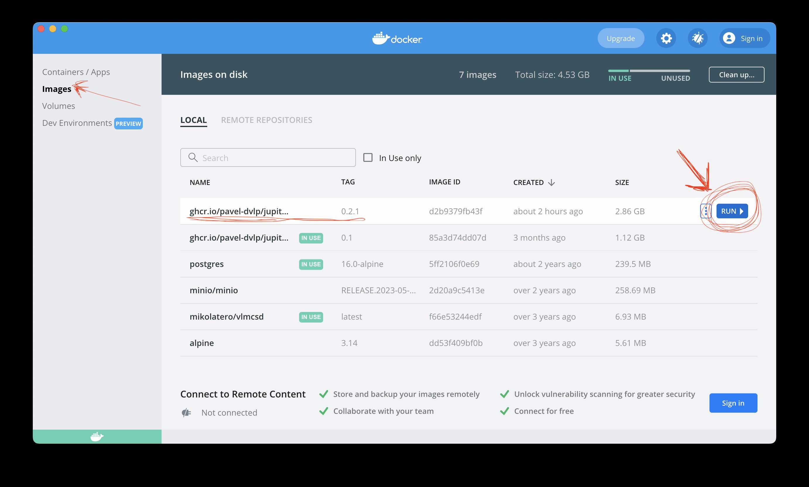 скрин, где надо нажать run